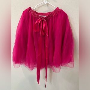 Hot pink tulle skirt from Amazon size 12-24, runs more like 12-16 comfortably